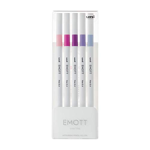 uni Emott Fineliner, 5-teiliges Stifte-Set: Floral-Set 7, UUEMOTT57 von OSAMA