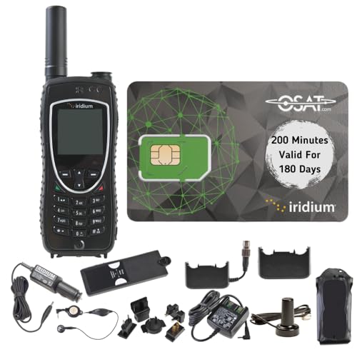 Iridium Extreme Satellitentelefon + 200 Minuten Prepaid-SIM | Gültigkeit 180 Tage | Robustes wasserdichtes Telefon mit GPS | Weltweite Sprach- und SMS-Abdeckung für Fernkommunikation und Notfälle. von OSAT