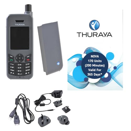 OSAT Thuraya XT-LITE Satellitentelefon NOVA SIM mit 170 Einheiten (200 Minuten) und Einer Gültigkeit von 365 Tagen - Grau von OSAT