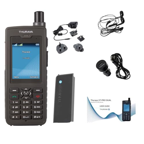 OSAT Satellitentelefon Thuraya XT-PRO Dual - Robustes, wasserdichtes Telefon mit GPS, Langer Akkulaufzeit, Doppel-SIM, zuverlässig für Abenteuer. von OSAT