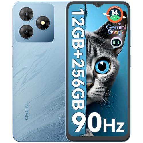 OSCAL Flat 2 Gemini AI Smartphone ohne Vertrag | Android 14, 12GB+256GB, 2TB TF | 90Hz 6.56'' HD+, Octa-Core, 5000mAh, Dual SIM | 13MP+8MP AI Kamera Handy Günstig Neu | OTG, GPS, Face-ID, Fingerprint OSCAL Flat 2 Gemini AI Smartphone ohne Vertrag | Android 14, 12GB+256GB, 2TB TF | 90Hz 6.56'' HD+, Octa-Core, 5000mAh, Dual SIM | 13MP+8MP AI Kamera Handy Günstig Neu | OTG, GPS, Face-ID, Fingerprint von OSCAL