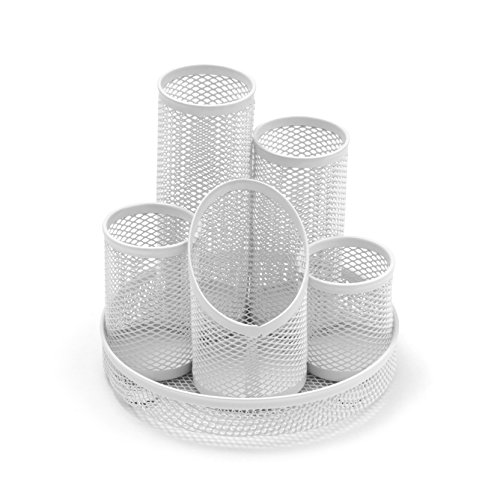 OSCO Arctic White Wire Mesh 5 Tube Pen Pot, weiß, DT5 WHITE von OSCO