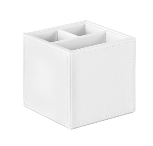 OSCO WPUPP3 Faux Leather Square Pen Pot - White von OSCO