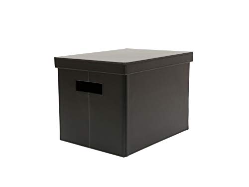 Osco Medium Faux Leather Folding Box - Black, BKPUFB/M von OSCO