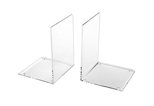 Unbekannt ABE-1 Buchstützen aus klarem Acryl, 2 Stück von OSCO