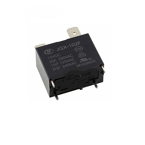 HF102F- JQX-102F-12VDC 24VDC Relais 4-polig Strom 20A 250VAC Austauschbares SFK-112DM G4A-1A-E-12V Relaiszubehör (Size : JQX-102F-12VDC) von OSKOE