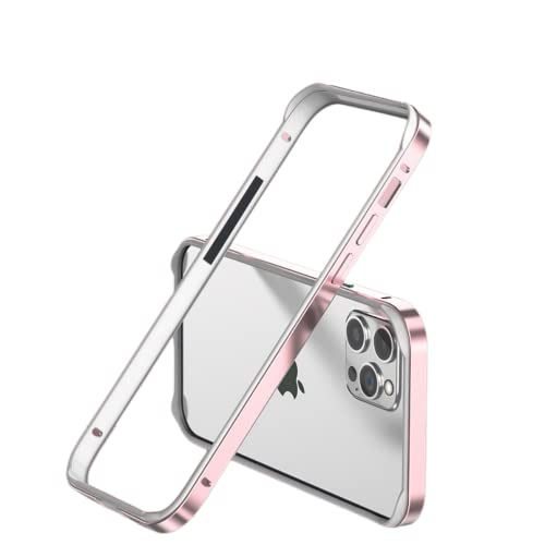 OSMARI Aluminum Frame Metal Bumper für iPhone 15 Case,Slim Metal Frame Bumper Cover mit weichem Innenbumper, erhöhter Kantenschutz Keine Signalinterferenz (Roségold) von OSMARI