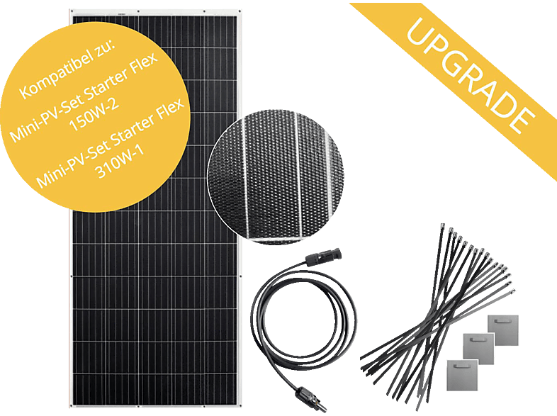 OSNATECH Ergänzungsmodul Mini-PV-Upgrade Flex 310W-1 "Balkonkraftwerk" Balkon-Solaranlage von OSNATECH