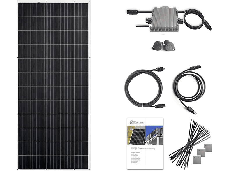 OSNATECH Mini-PV-Set 600 "Balkonkraftwerk" FLEX 310W-1-Starter Balkon-Solaranlage von OSNATECH