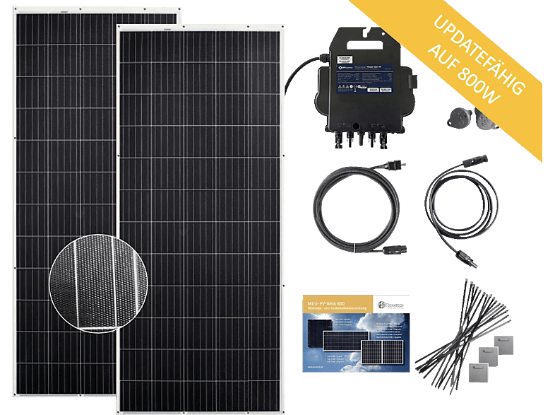 OSNATECH Mini-PV-Set Complete 600 Flex 310W-2 "Balkonkraftwerk" Balkon-Solaranlage von OSNATECH