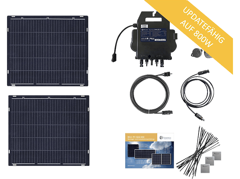 OSNATECH Mini-PV-Set Starter 600 Flex 150W-2 "Balkonkraftwerk" Balkon-Solaranlage von OSNATECH