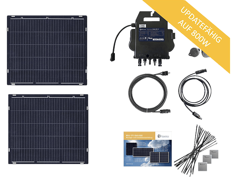 OSNATECH Mini-PV-Set Starter 600 Flex 150W-2 "Balkonkraftwerk" Balkon-Solaranlage OSNATECH Mini-PV-Set Starter 600 Flex 150W-2 "Balkonkraftwerk" Balkon-Solaranlage von OSNATECH