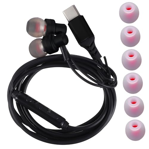 OSOLADY 1Satz USB C Kopfhörer Mit Ergonomischem Design Geräuschunterdrückung Kabelsteuerung in Ear Ohrhörer Für Sport Studium Mit Integriertem Mikrofon von OSOLADY