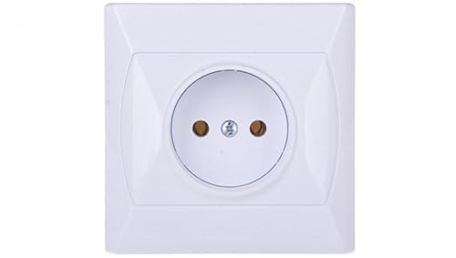 Ospel GP-1A/00 Steckdose, weiß, IP20, 16 A, 82 mm, 42 mm, 82 mm von Ospel