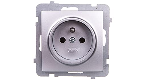 Ospel GP-1GZ/m/18 Steckdosenleiste, IP20, 16 A, 71 mm, 39 mm, 71 mm, silberfarben Ospel GP-1GZ/m/18 Steckdosenleiste, IP20, 16 A, 71 mm, 39 mm, 71 mm, silberfarben von Ospel