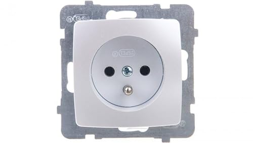 Ospel GP-1SZ/m/43 Steckdose, IP20, 16 A, 71 mm, 39 mm, 71 mm, silberfarben Ospel GP-1SZ/m/43 Steckdose, IP20, 16 A, 71 mm, 39 mm, 71 mm, silberfarben von Ospel