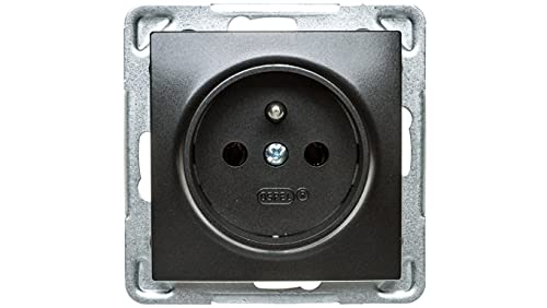 Ospel GP-1YZ/m/50 Schutzkontakt-Steckdose, IP20, 16 A, 71 mm, 37 mm, 71 mm, Anthrazit von Ospel
