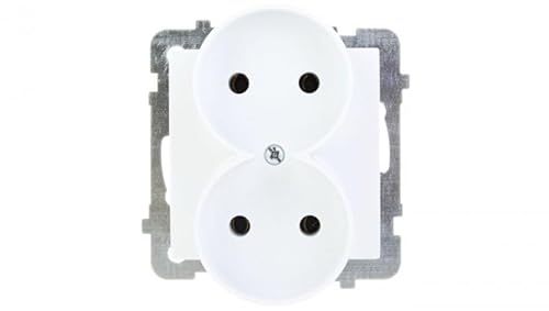 Ospel GP-2GR/m/00 Steckdose, IP20, 16 A, 71 mm, 48 mm, 71 mm, Weiß von Ospel