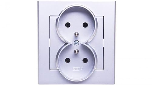 Ospel GP-2RZ/38 Steckdosenleiste, IP20, 16 A, 84 mm, 45 mm, 90 mm, silberfarben von Ospel