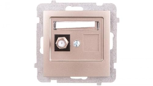 Ospel GPA-1GF/m/45 Schutzkontakt-Steckdose, Stahl satiniert, IP20, 71 mm, 34 mm, 71 mm, 60 g Ospel GPA-1GF/m/45 Schutzkontakt-Steckdose, Stahl satiniert, IP20, 71 mm, 34 mm, 71 mm, 60 g von Ospel