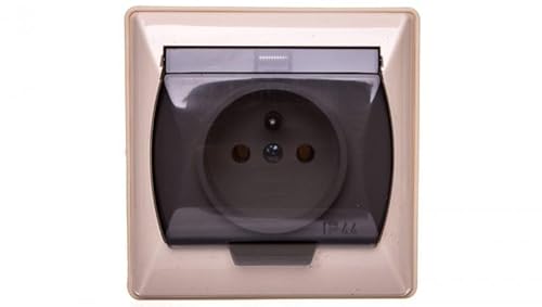 Ospel GPH-1AZ/01/d Schutzkontakt-Steckdose, beige, IP44 16 A, 85 mm, 42 mm, 85 mm von Ospel
