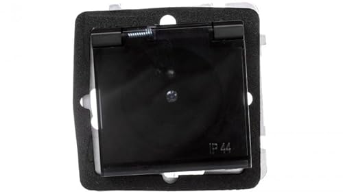 Ospel GPH-1RZP/m/33/d Schutzkontakt-Steckdose, IP44, 16 A, 71 mm, 42 mm, 71 mm, Schwarz Ospel GPH-1RZP/m/33/d Schutzkontakt-Steckdose, IP44, 16 A, 71 mm, 42 mm, 71 mm, Schwarz von OSPEL