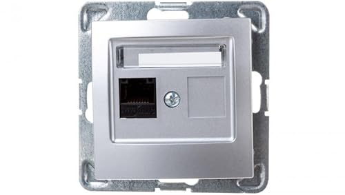 Ospel GPK-1Y/K/m/18 Steckdose, Silber, IP20, 71 mm, 57,5 g von Ospel