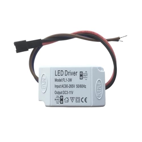 5 Stück LED-Treiber Konstantstrom breite Spannung 90-265 V 1-3 W 4-7 W 8-12 W 13-18 W 18-24 W geeignet für LED-Einbau-Netzteil für Deckenleuchten (12 W) von OSQZHBFE