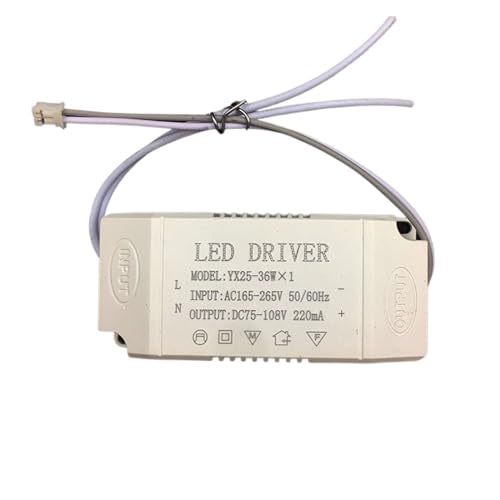 OSQZHBFE Geeignet für LED Konstantstromversorgung Deckenleuchte Downlight Projektor Lampe Flachspannung Regler 12 W24W36W48W6 (Monochrom 25 36 W Terminalkopf) von OSQZHBFE
