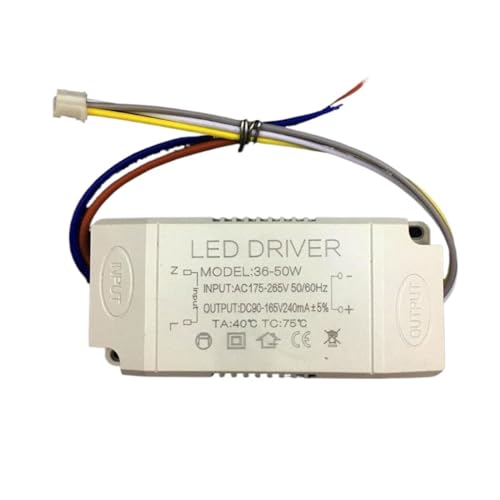 OSQZHBFE Geeignet für LED Konstantstromversorgung Deckenleuchte Downlight Projektor Lampe Flachspannung Regler 12W24W36W48W6(Two Color 36 50Wx2 Terminalkopf) von OSQZHBFE