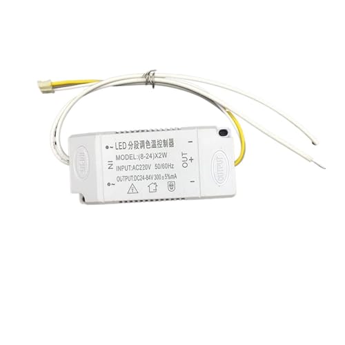 OSQZHBFE Geeignet für LED Konstantstromversorgung Deckenleuchte Downlight Projektor Lampe Flachspannung Regler 12W24W36W48W6(Two Color 8 24Wx2 Terminal Head) von OSQZHBFE