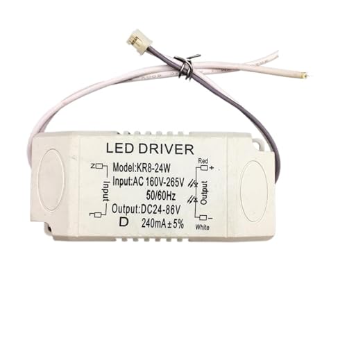 OSQZHBFE Geeignet für LED Konstantstromversorgung Deckenleuchte Downlight Projektor Lampe Flachspannung Regler 12W24W36W48W6 (Single Color 8 24 W Terminal Head) von OSQZHBFE