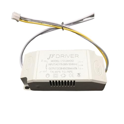 OSQZHBFE Geeignet für LED Netzteil Konstantstrom Deckenleuchte Einbaustrahler Spannungsregler Flache Lampe 12W24W36W48W6(Two Color 12 24W2 Terminal Plug) von OSQZHBFE