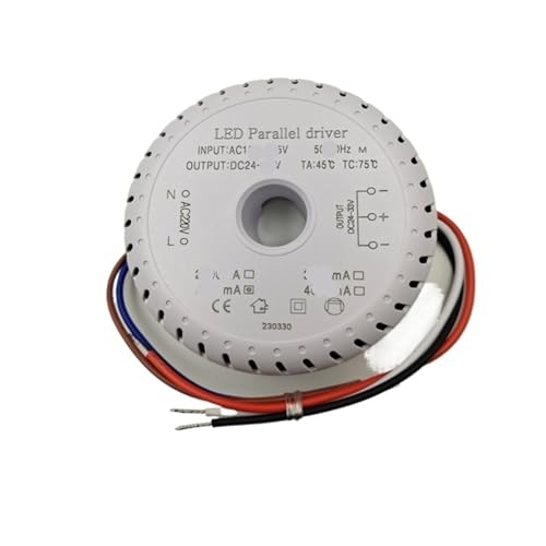 OSQZHBFE Nordic Wohnzimmer-Kronleuchter mit Treiber, quadratische Deckenleuchte mit drei parallelen Drähten, dreifarbig, Vorschaltgerät 24 V (Circular Three Wire 0,9 A) von OSQZHBFE