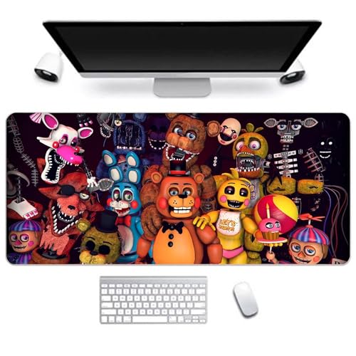 OSRDFV FNAF Mauspad Anime FNAF 3D Druck Gaming Mauspad für PC Büro Schreibtisch 300 x 800 mm (Typ 1) von OSRDFV