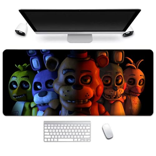 OSRDFV FNAF Mauspad Anime FNAF 3D Druck Gaming Mauspad für PC Büro Schreibtisch 300 x 800 mm (Typ 3) von OSRDFV