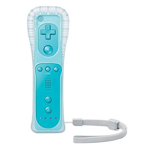 OSTENT 2 in 1 Fernbedienung Errichtet in Motion Plus Kompatibel für Nintendo Wii Konsole Spiel Farbe Blau von OSTENT