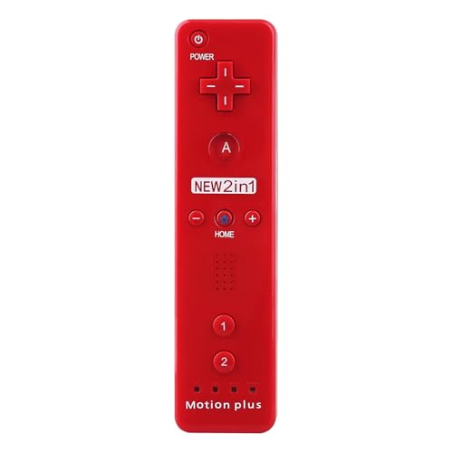OSTENT 2 in 1 Fernbedienung Errichtet in Motion Plus Kompatibel für Nintendo Wii Konsole Spiel Farbe Rot OSTENT 2 in 1 Fernbedienung Errichtet in Motion Plus Kompatibel für Nintendo Wii Konsole Spiel Farbe Rot von OSTENT