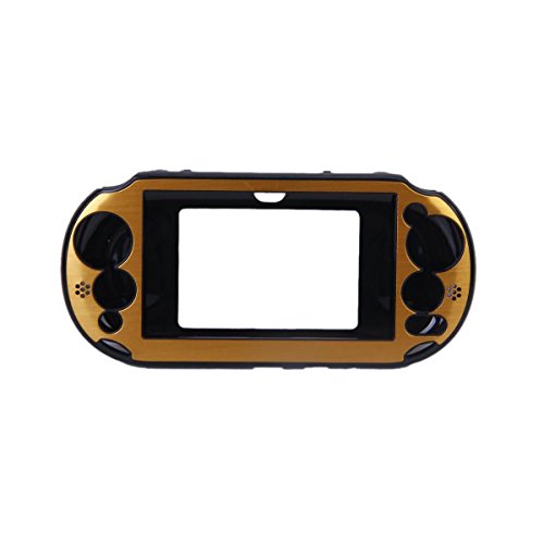 OSTENT Bunte Aluminium Metallhaut Schutzhülle Case kompatibel für Sony PS Vita PSV PCH-2000 - Farbe Gold von OSTENT