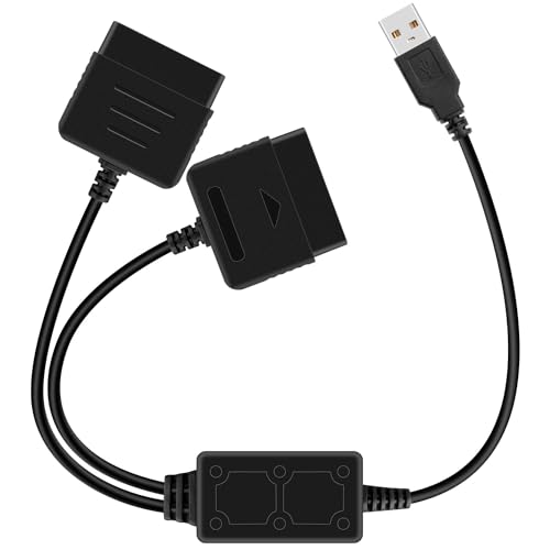 OSTENT Doppel USB Adapterkabel für Sony Playstation 1/2 PS One PSX Kabelgebundener Controller Gamepad Joystick für PC Laptop Farbe Schwarz OSTENT Doppel USB Adapterkabel für Sony Playstation 1/2 PS One PSX Kabelgebundener Controller Gamepad Joystick für PC Laptop Farbe Schwarz von OSTENT