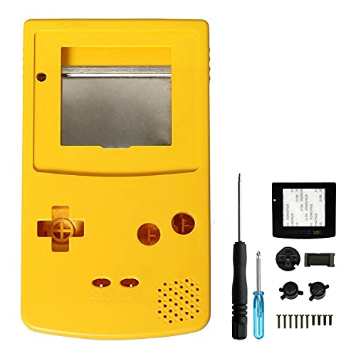 OSTENT Full Housing Hülle Case Cover kompatibel für Nintendo GBC Gameboy Color Konsole - Farbe Gelb von OSTENT