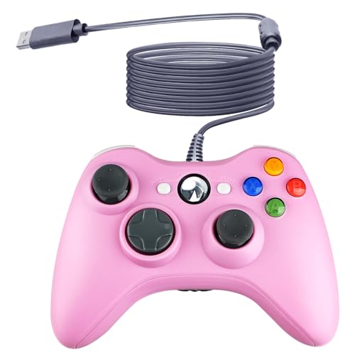 OSTENT Kabelgebundener USB Controller Gamepad Joystick für Microsoft Xbox 360 Konsole Windows PC Laptop Computer Videospiel Farbe Rosa OSTENT Kabelgebundener USB Controller Gamepad Joystick für Microsoft Xbox 360 Konsole Windows PC Laptop Computer Videospiel Farbe Rosa von OSTENT