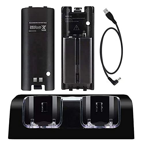 OSTENT Ladegerät Dock Station + 2 Batterie Packs Kompatibel für Nintendo Wii Remote Controller Farbe Schwarz OSTENT Ladegerät Dock Station + 2 Batterie Packs Kompatibel für Nintendo Wii Remote Controller Farbe Schwarz von OSTENT