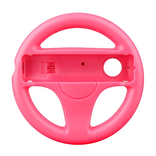 OSTENT Mario Kart Racing Spiele Lenkrad kompatibel für Nintendo Wii Remote Controller Farbe Pink von OSTENT