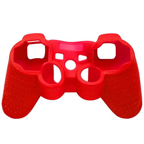 OSTENT Schutzhülle aus Silikongel, weiche Haut, Hülle für Sony Playstation PS2 PS3 Controller, Farbe Rot von OSTENT