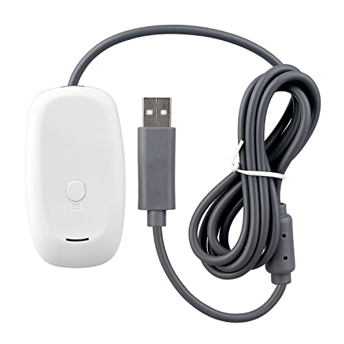 OSTENT USB Wireless Controller PC Laptop Empfänger Kompatibel für Microsoft Xbox 360 Slim Game Farbe Weiß von OSTENT