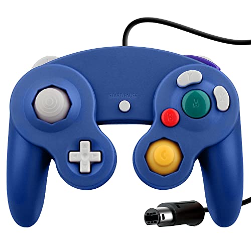 OSTENT Verdrahtet Schock Controller Spielcontroller Kompatibel für Nintendo Gamecube NGC Videospiel Farbe Blau von OSTENT