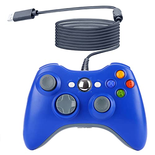 OSTENT Wired USB Kabel Controller kompatibel für Microsoft Xbox 360 Konsole PC Computer-Videospiel - Farbe Blau von OSTENT