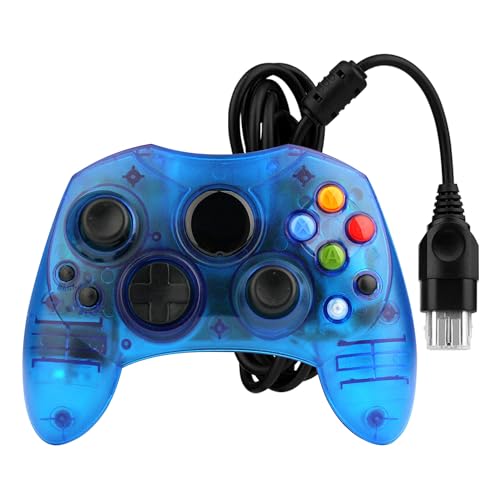 OSTENT verkabelter Controller S Typ 2 A für die ältere Generation der Microsoft Xbox Videospielkonsole Farbe Blau von OSTENT