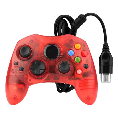 OSTENT verkabelter Controller S Typ 2 A für die ältere Generation der Microsoft Xbox Videospielkonsole Farbe Rot von OSTENT